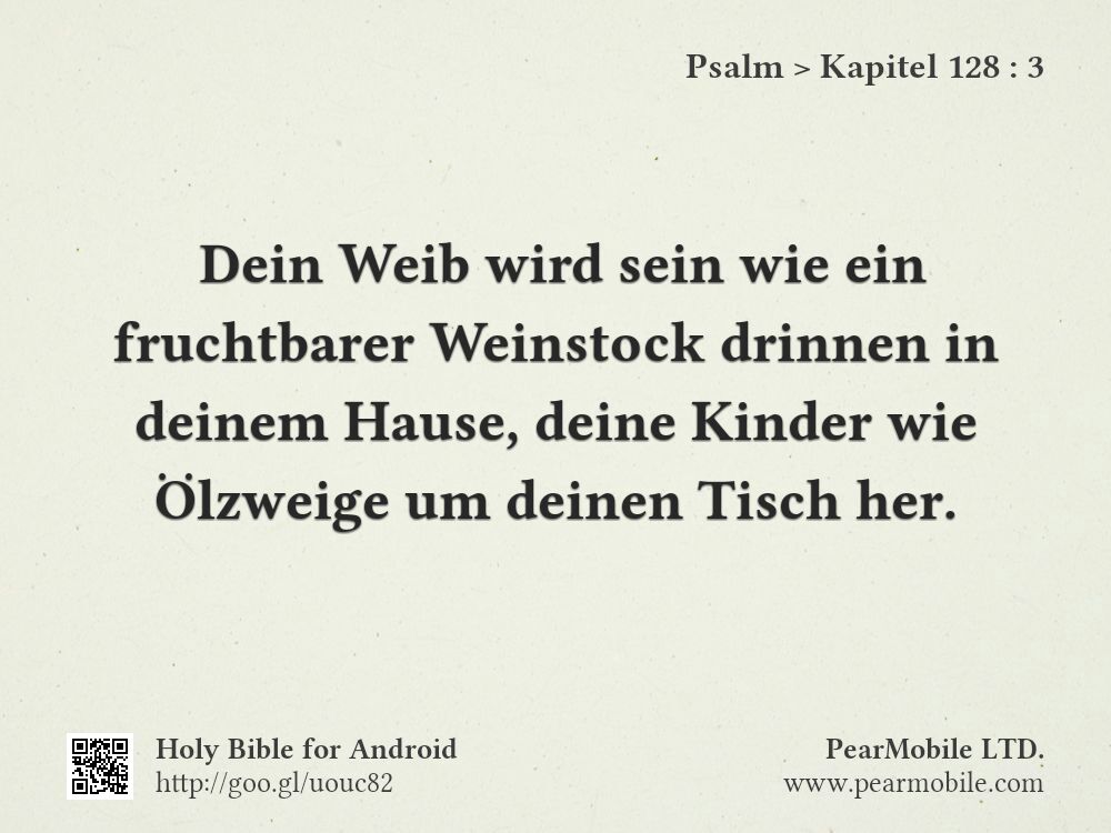 Psalm, Kapitel 128:3